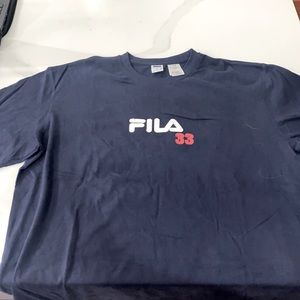 FILA vintage navy blue tshirt